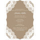 Tan Vintage Lace Invitations Image 3 of 7